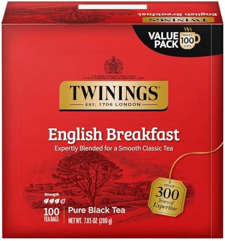 Twinings Tea, English Breakfast, 100 Count, 210ml