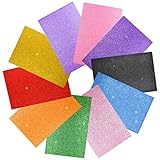 10 Pack Assorted Colors EVA Foam Sheets Glitter Foam Paper for Craft DIY Glitter Cardstock Paper Perfect for Kids Art Projects Classroom Arts Crafts Cosplay Party 2mm Thick (7.87 X 11.8 Inches)