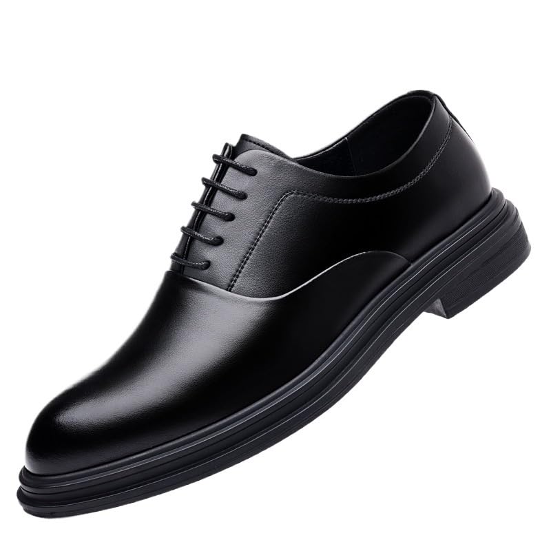 Men's Tuxedo Dress Shoes Mens Retro Comfortable Business Height Increasing Non-Slip Softsole Walking Oxford Shoes
