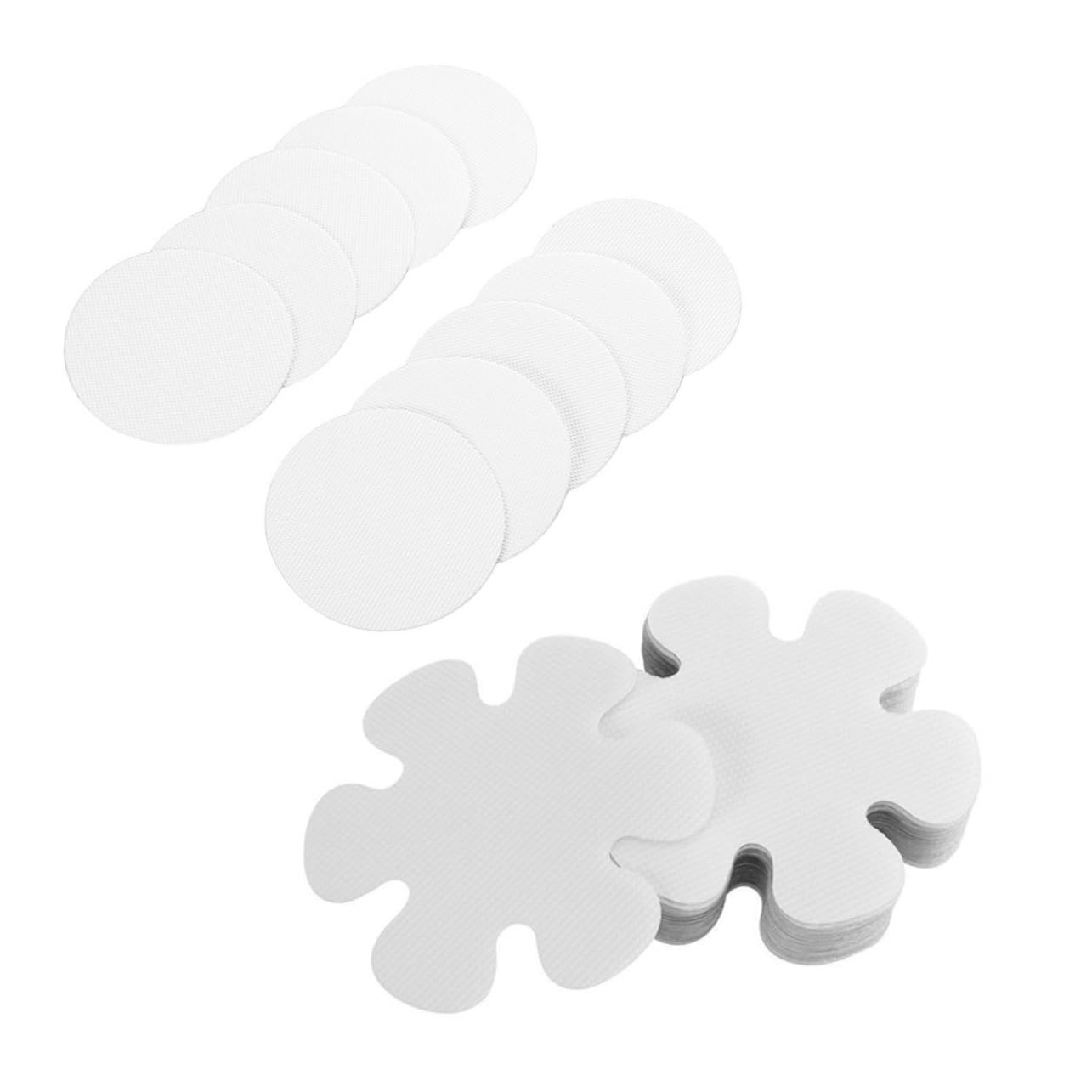 PRETYZOOM 20Pcs Slip Bathtub Stickers Rubber Decals for Ceramics Tiles Glass Round Flower Shapes Self Adhesive Non Skid Tub Paster for Safe Bathing Experience