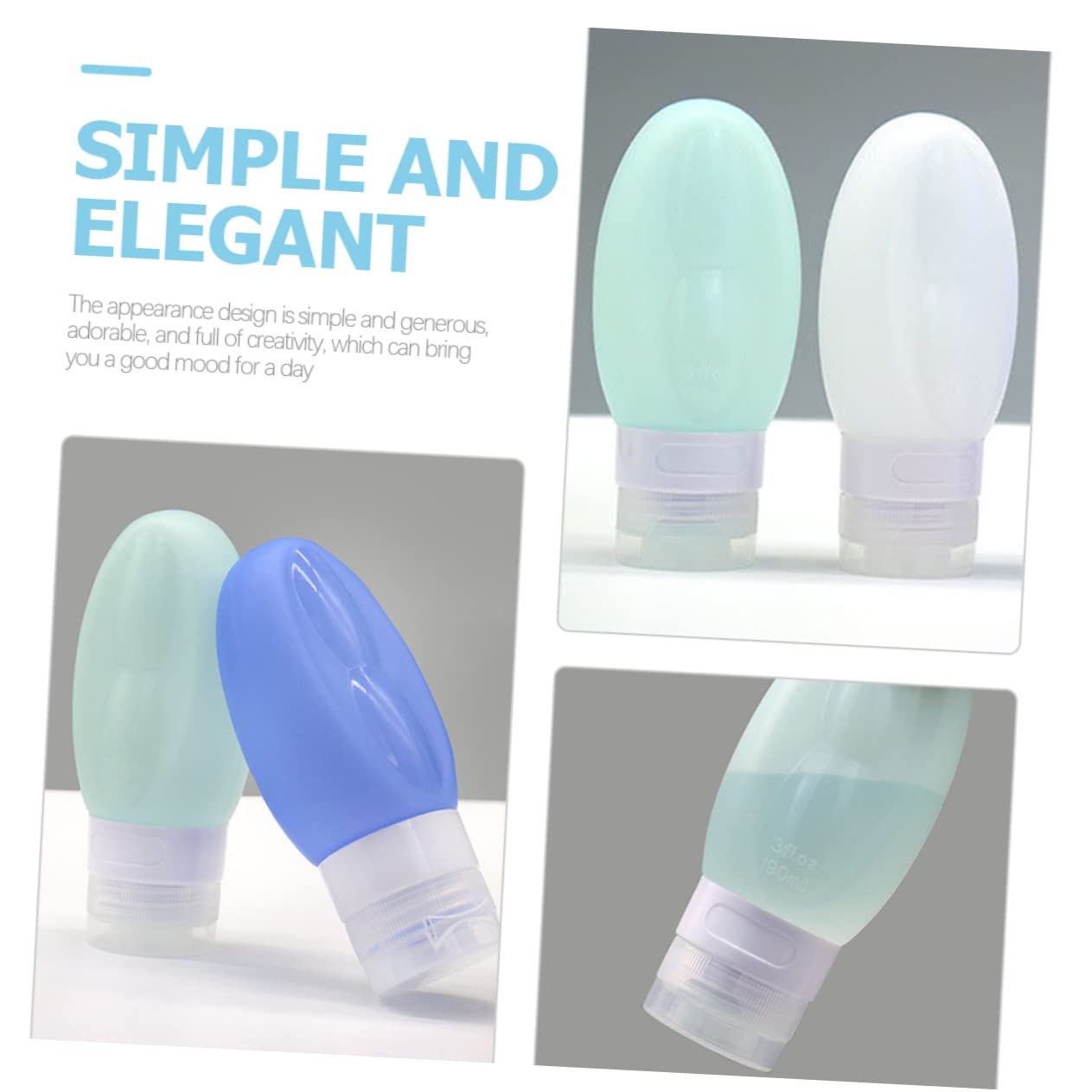 FOMIYES 3 Set Di Flaconi Da Viaggio Ricaricabili Flaconi Da Toilette Da Viaggio Compatti A Prova Di Perdite Set Da 4 Pezzi*3