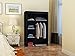 JEROAL Portable Wardrobe Closet Clothes Storage Organizer with Multi-tier Shelves and Dustproof Non-Woven Fabric Cover, 41.73x17.72x65.35 in(WxDxH) (Black)