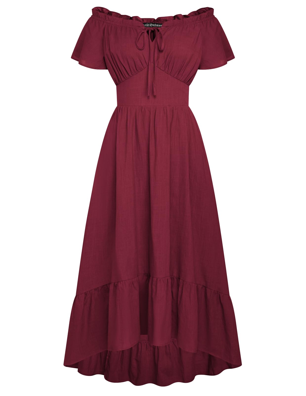 Scarlet Darkness Abito rinascimentale da donna con spalle scoperte e abiti western