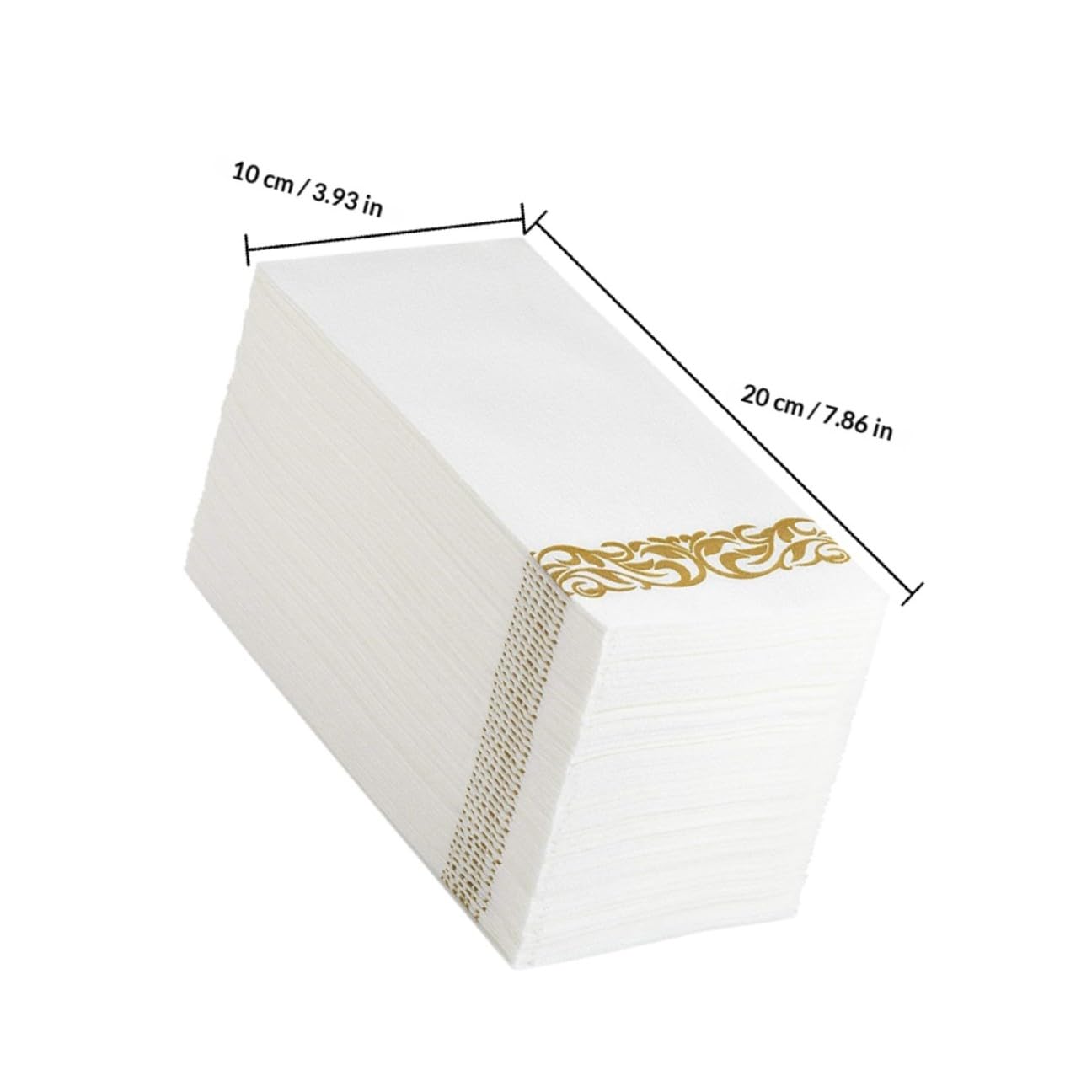 DECHOUS 100 Goldene Einweg Servietten aus Papier 40 X 30cm Gefaltet Elegant und Luxuriös für Hochzeit Party und Hotelgebrauch