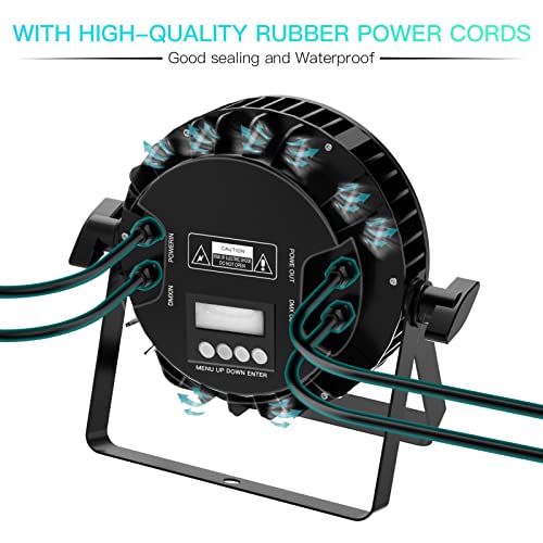 Waterproof Led Par Light 18X10W Rgbw Ip65 Stage Lighting, U`king Dmx512 Sound Activated Led Stage Light Dj Lights For Outdoor Party Club Ktv Music Show Wedding Church Stage #TOP3