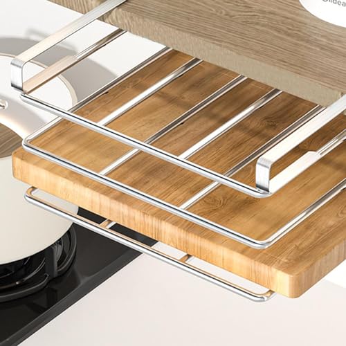 Soporte para tabla de cortar que ahorra espacio con almacenamiento vertical optimizado 5