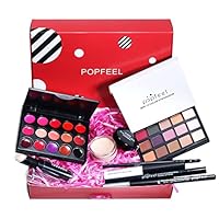 FantasyDay All-in-one Makeup Set Gift Surprise | Full Makeup Kit for Women Multipurpose Essential Starter Bundle Include Eyeshadow Palette Lipstick Blush Concealer Face Powder Eyeliner Mascara Brush