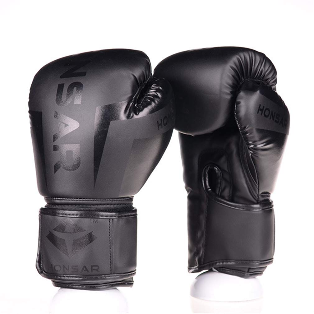 Guanti Boxe Professionistica, Pelle Sintetica per Uomini E Donne, Muay Thai Kickboxing Combattimento Pesante Punzonatura Duty Punch Bag Mitts Fitness (10 Once),B,10OZ