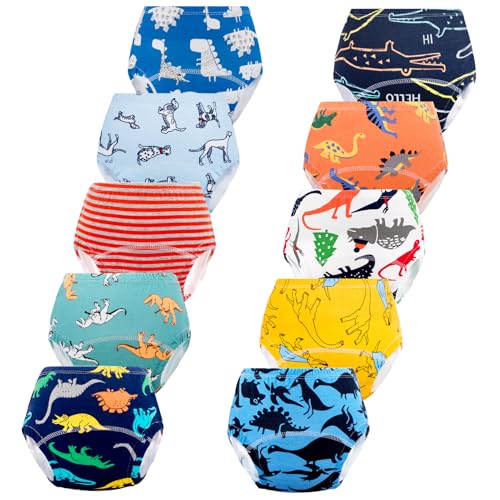 JackLoveBriefs Baby Potty Training Pants Boys Girls Training Underwear Reusable 10 Packs L Multicolor