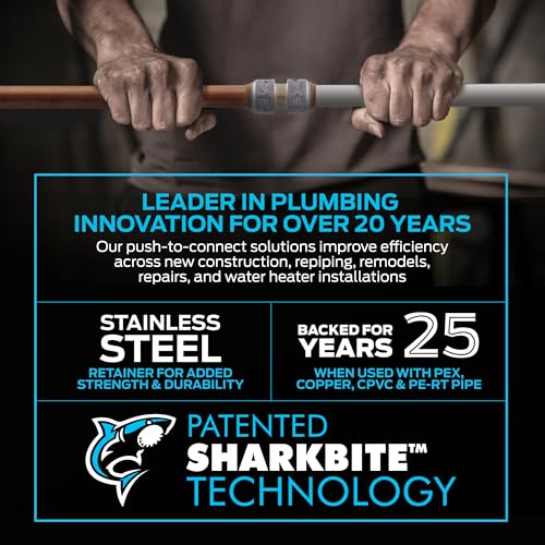 sharkbite max 12 x 12 in ptc ball valve push-to-connect brass water shut-off plumbing fitting ur22222