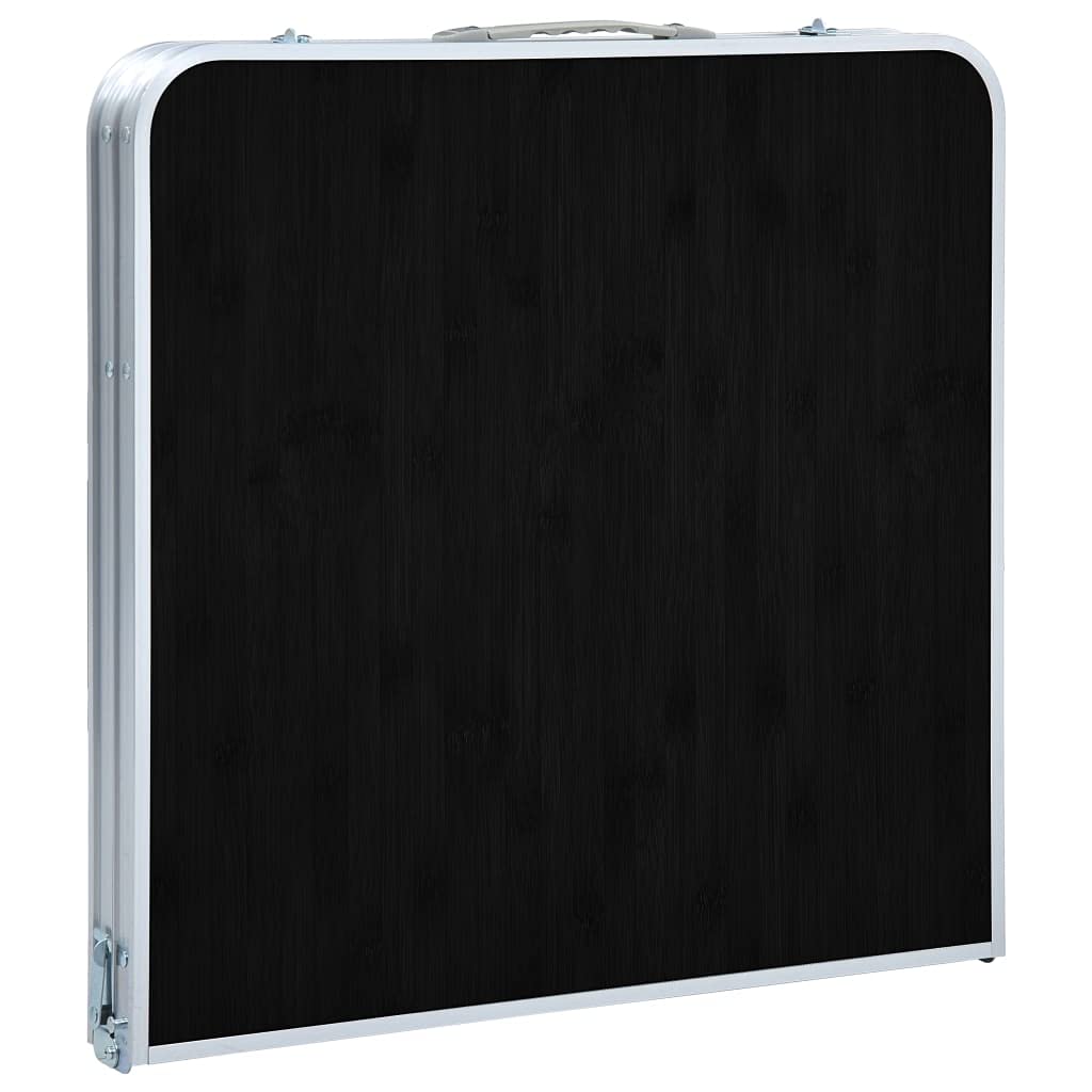 Faltbarer Campingtisch, 120 x 60 cm, graues Aluminium, leichtes tragbares Design für Outdoor-Freizeitaktivitäten, Wandern, Picknicks und Campingmöbel, ideal für Reisen und Abenteuer