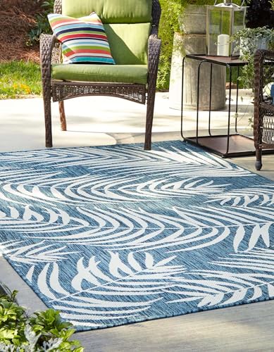 Tapete decorativo rectangular 10' x 14'1" teal/ivory miniatura 3