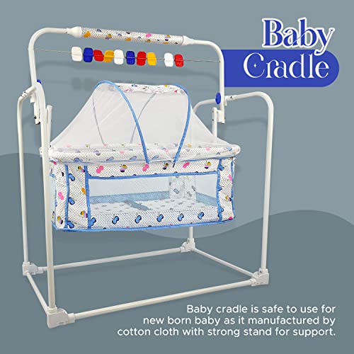 Image of NHR Baby Cradle with Mosquito Protection Net for Comfortable Sleep- Cradle, Baby Jhula, Baby Palna, Hammock, Baby Crib, Baby Cot, Baby Swing for 0 to 2 Years, Sleeping Palna for Babies (Pink)