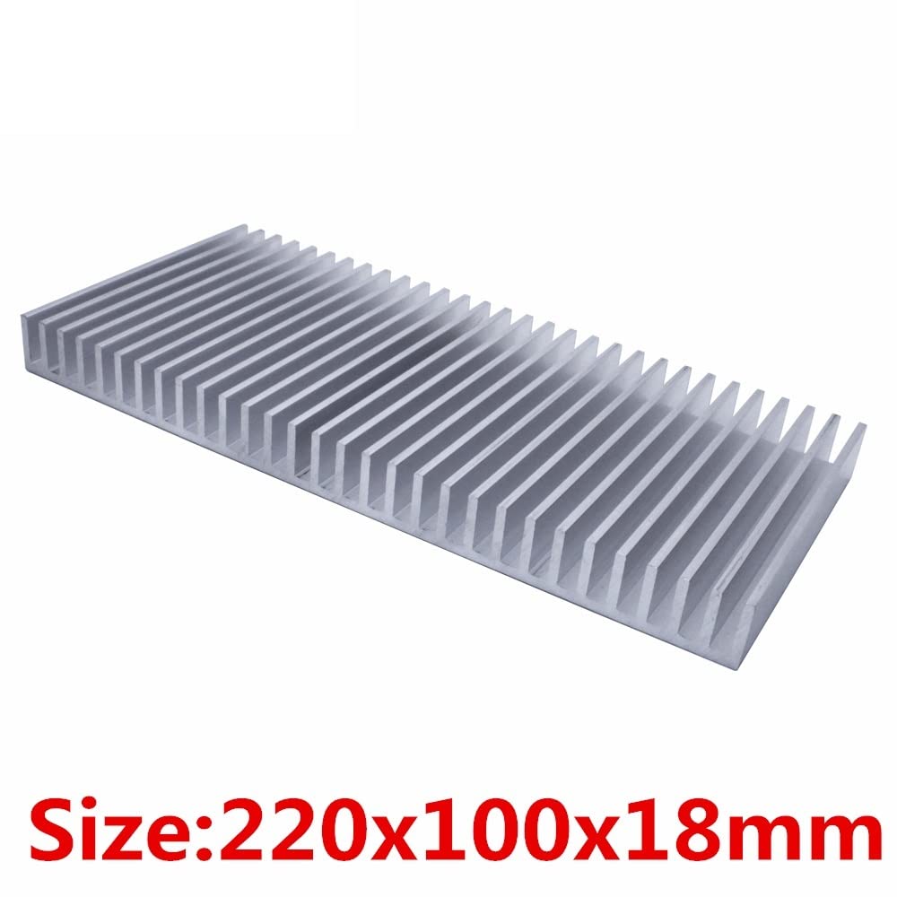 Dissipatore di calore fai da te Radiatore del dissipatore di calore in alluminio ad alta potenza 220x100x18mm for dispositivo di raffreddamento dell'amplificatore di potenza del circuito integrato ele