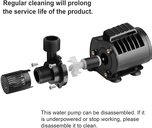 Miniatura 3 de Bomba de agua transparente sumergible USB de 6.5 W con caudal ajustable, mini bomba para acuario
