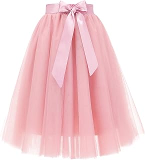 Women's Tulle Skirt Knee Length 6-Layered Wedding Party Homecoming Prom Dress