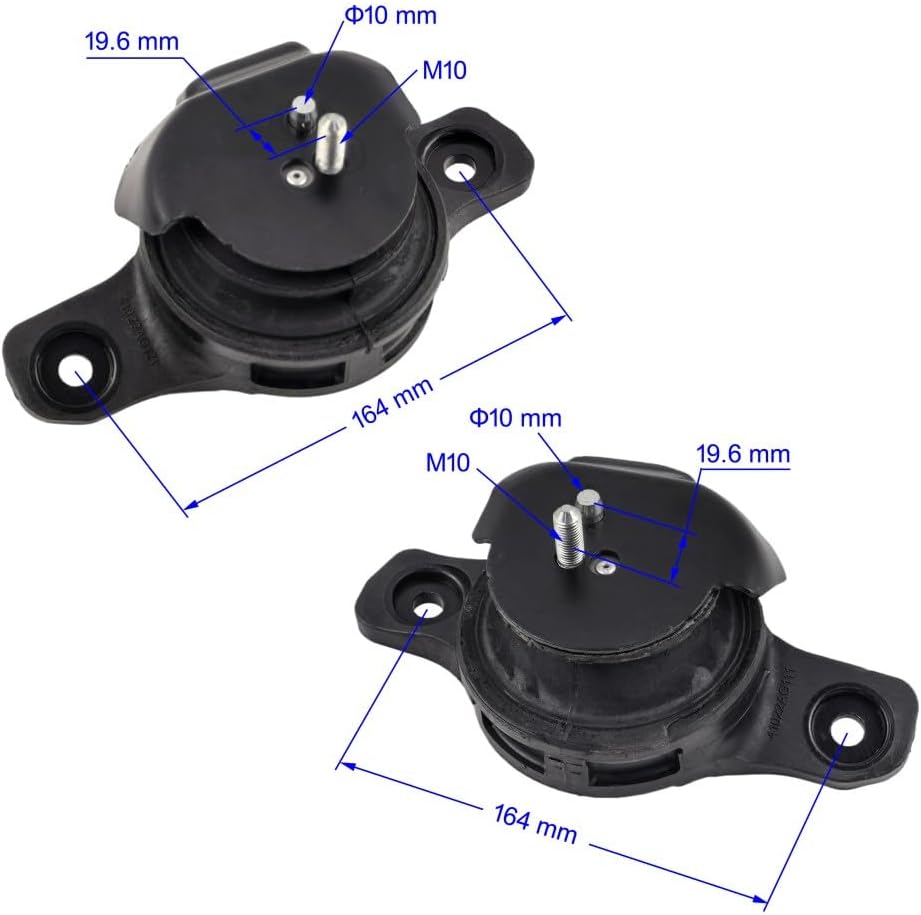 Front Left Front Right Engine Motor Mounts 2pcs Compatible with Subaru Impreza 2008 2009 2010 2011 2012 2013 2014 H4-2.5L Replace A6730 A6731