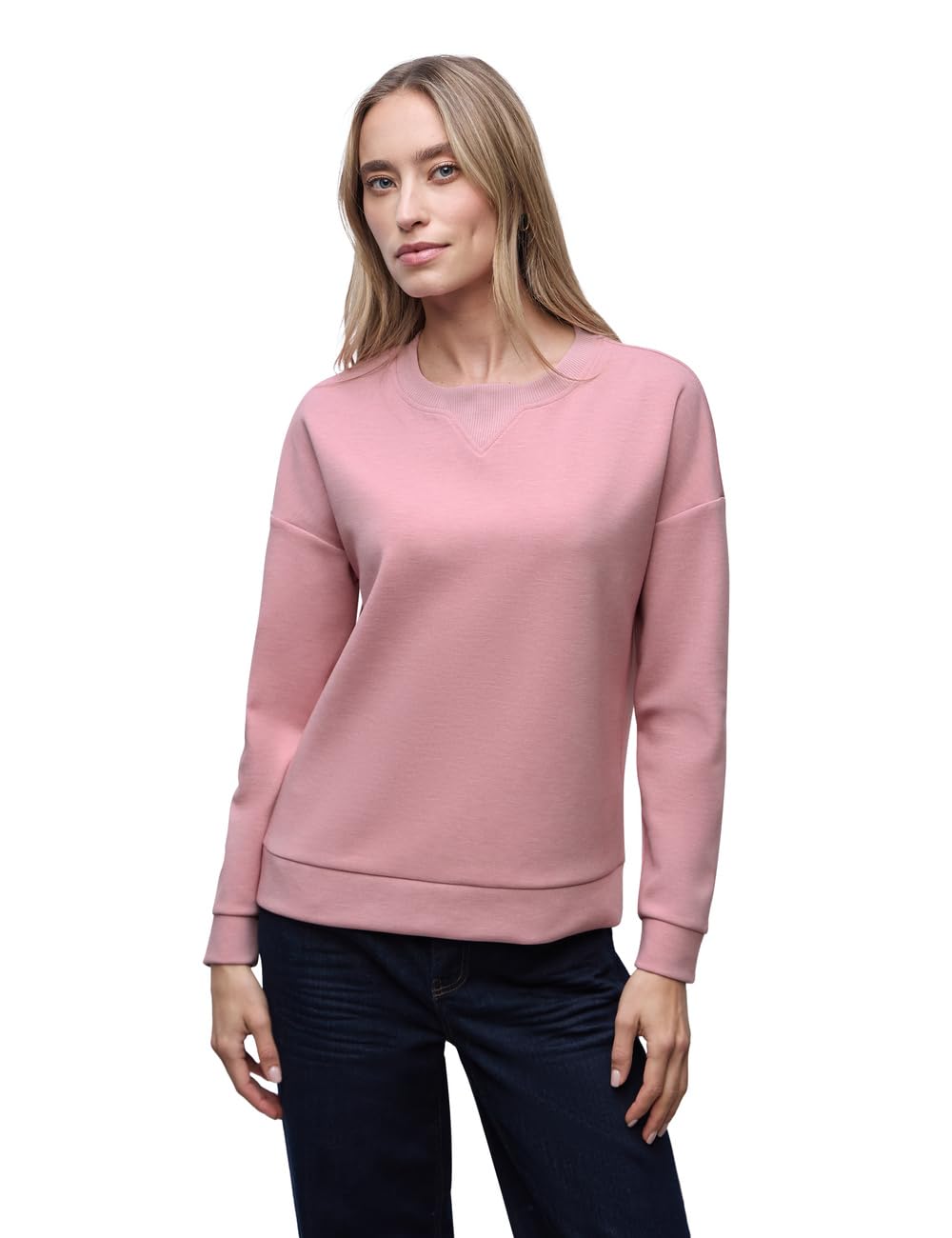 Damen U-Boot Shirt mit Rippdetail