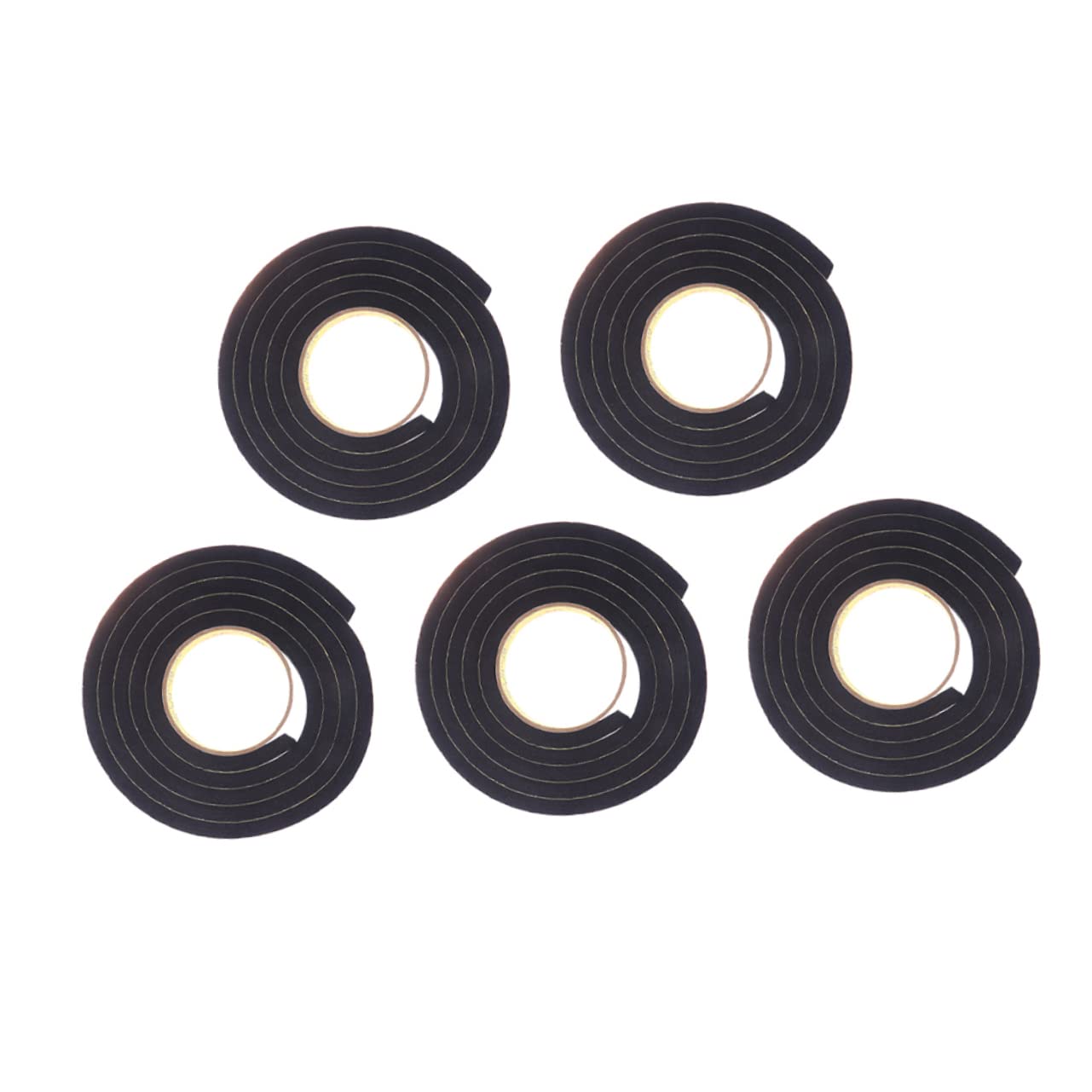 Cabilock 1set Strong Sponge Tape Weather Stripping Door Seal Garage Black Foam Tape Door Stoppers Draft Door Crack Blocker Doors Sealing Adhesive Foam Strips Excluder Bottom Insulation 5pcs