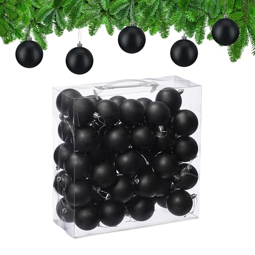 Relaxdays Weihnachtskugeln 50er Set, Weihnachtsdeko, Mattes Design,...