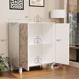 Cosiest sideboard storage cabinet vintage entryway accent cabinet with adjustable shelf and 2 doors farmhouse buffet sideboard for kitchen dining room living room hallway  urban country home decor