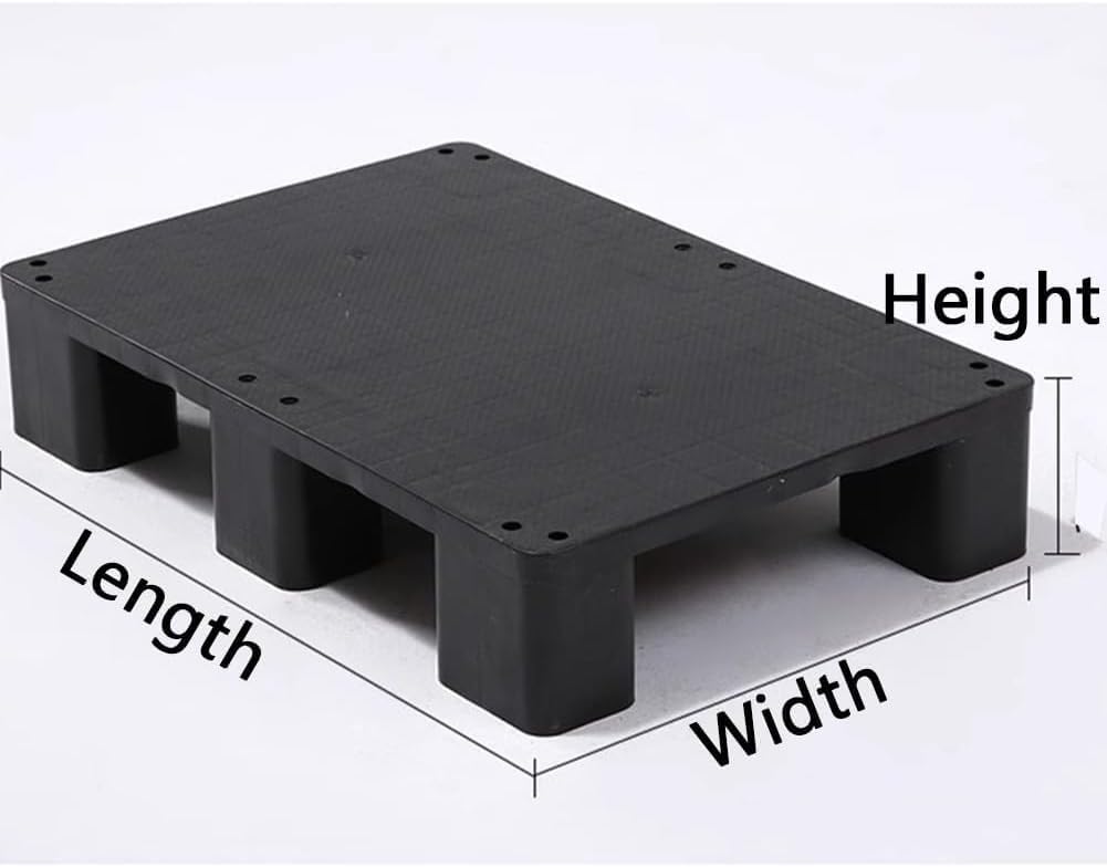 Lightweight Plastic Pallet, Mini Moisture Proof Polyethylene Storage Solution for Restaurant Kitchens, Shops, Supermarkets, and Warehouses,Red,50x40x12cm