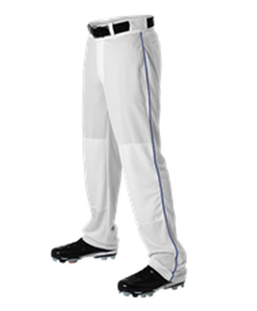 Alleson Adult Baseball Pant with Braid White, Royal XL 605WLB 605WLB-WHRO-XL