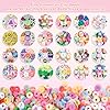 RUBY 1800pcs Perlen zum Auffädeln Kinder, DIY Perlen für Armbänder mit deutschen Buchstaben, Selber Machen Basteln Perlen Set Halsketten Kunst Handwerk Geburtstagsgeschenke Spielzeug für 5-12 Jahre #3