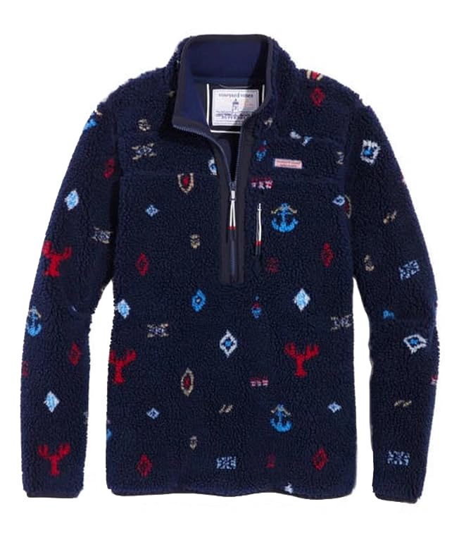 vineyard vines Boy's Kids Sherpa Supershep Zip Jacket XL 18