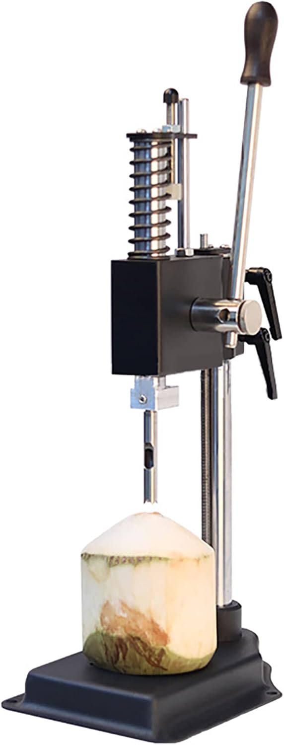 Manual Coconut Hole Opening Machine,46X20X28Cm Vertical Coconut Opener Tool,Stainless Steel Coconut Opener,Hand Press Driller Opener for Tender Coconut,13Mm Diameter, 15Cm Height