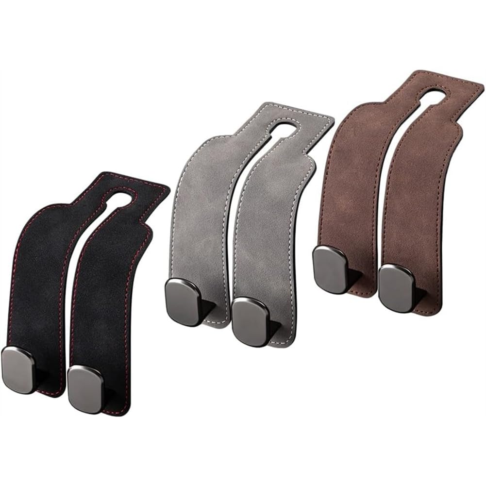 Aundhegrtt As Shown Car Seat Back Double Hook, For Purses And Bags, Car Headrest Hook, Hanging Hooks For Handbags, Groceries, Accessories
