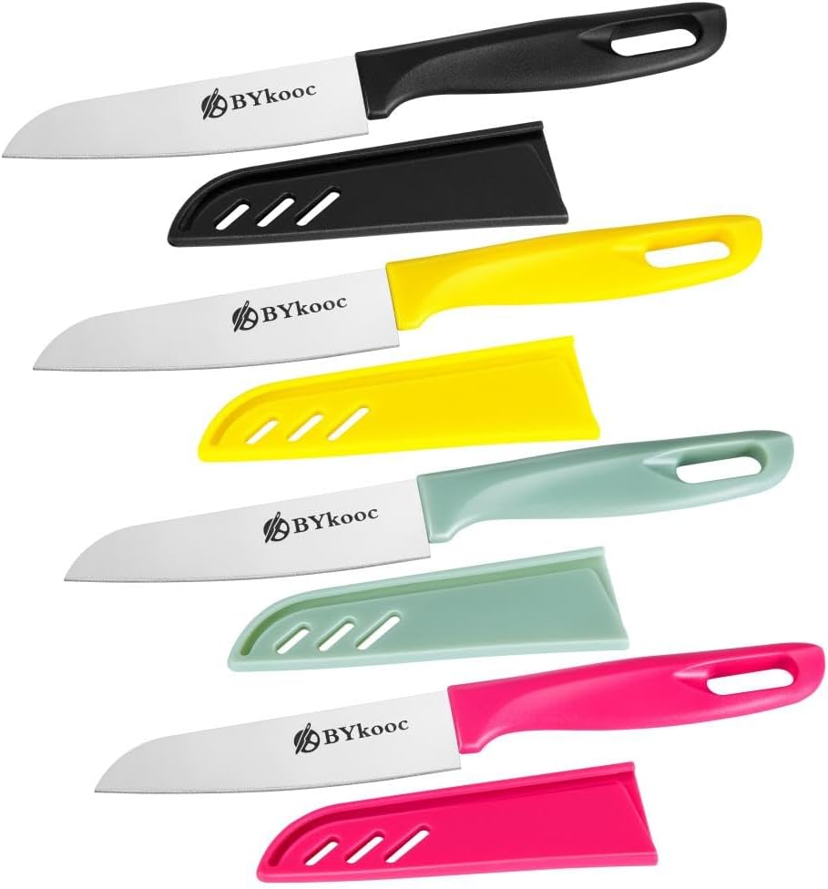 8 pieces Paring Knives (4PCS Peeling Knives