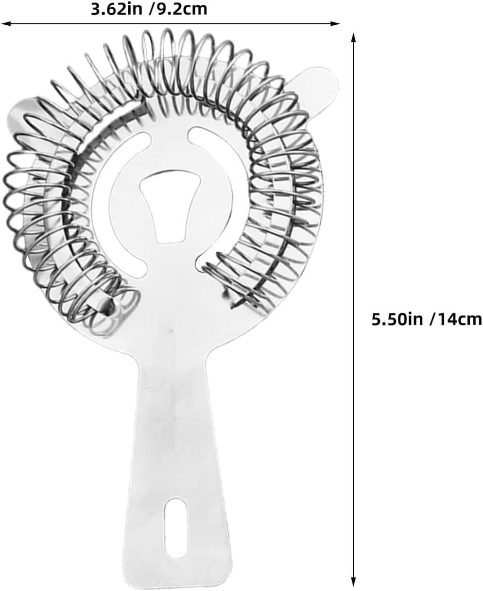 6 Pcs Stainless Steel Cocktail Strainer Fine Mesh Drink Strainer with Handle Bar Tools for Bartenders and Cocktail Mixing