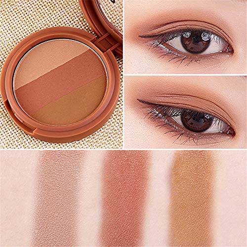 Wysgvazgv 3 Colors Matte Eye Shadows, Eye Shadow Palette Make up Cosmetic Palette Professional Highly Pigmented Waterproof Flawless Long Lasting