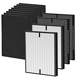 ADDUBEAU 12 Pack 3000 HEPA Replacement Filters, Compatible with Air Doctor 3000, 3000M, 3000Pro Air Pur-ifier, 2 Air Filter + 2 Activated Carbon + 8 Carbon Pre-Filters