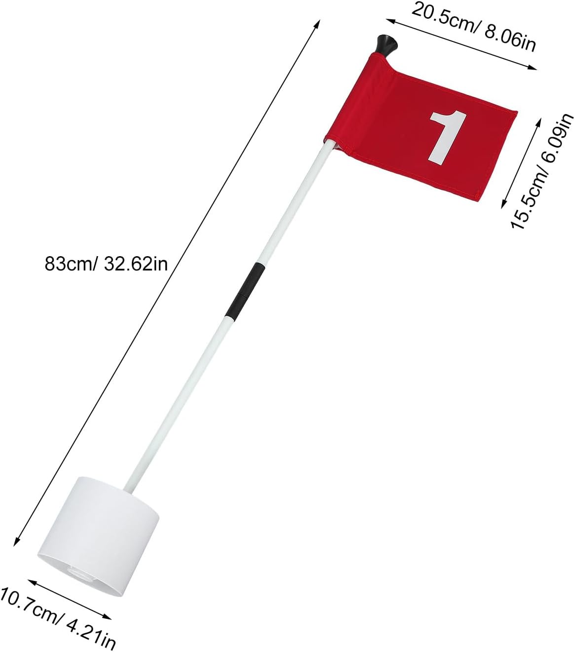 Golf Flag Kit with Numbered Flags and Flagpoles for Golf Course Practice Outdoor Putting Green Accessories Set for Golfers