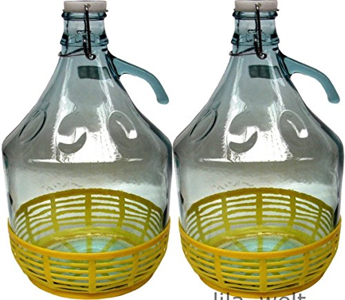 lilawelt24 2 STÜCK 5L Gärballon mit Bügelverschluss