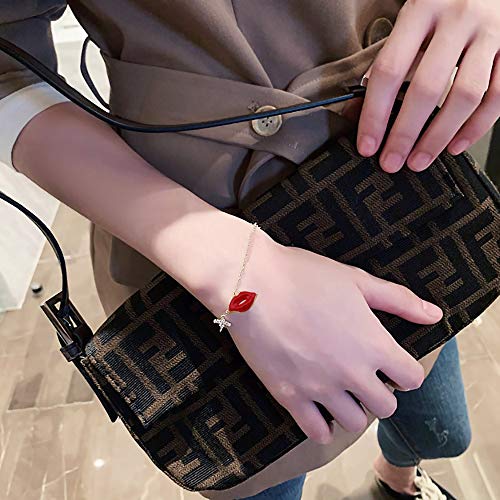 WOCRAFT 50pcs Gold Plated Enamel Women Makeup Lip Lipstick Perfume Purse High Heels Bow Charms Pendant for Jewelry Making Necklace Bracelet Earring DIY Jewelry Charms (M432) - Thumbnail 7