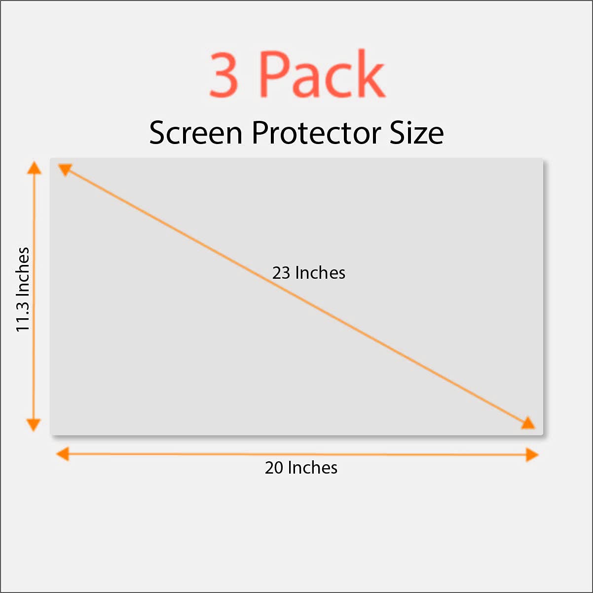 antireflets et Anti Finger Print Screen Protector (Lot de 3) pour écran Large de 58,4 cm écran de Bureau