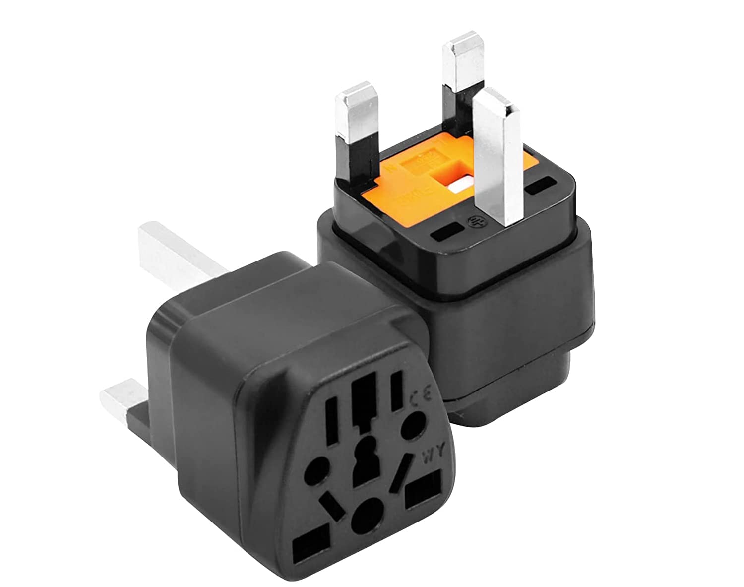 Travel Plug Adapters Cracows Power Adapter Converter Plug British Standard 13A With Fuse,EU/UK/US/AU/CN/JP//Asia/Italy/Brazil TO UK Travel Adaptor (Ys A13 Black - 1 PACK)