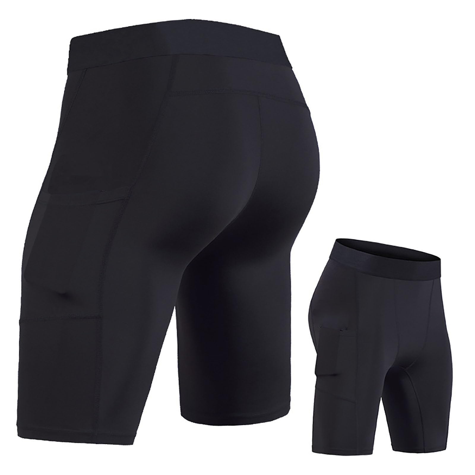 Mens Casual Shorts Sports Fitness Training Tight Pocket Athletic Shorts Pants for Everyday Workouts