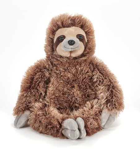 The Petting Zoo Sloth Stuffed Animal Plushie, Gifts for Kids, Wild Onez Wildlife Animals, Brown Zoologee Sloth Plush Toy 12 inches