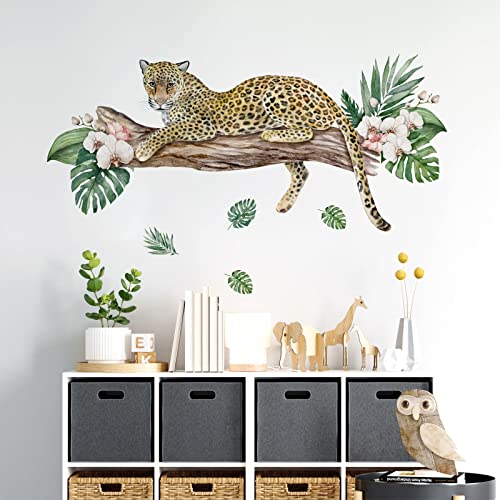 Vinilo Decorativo Yovkky Cheetah Leopardo 35x16 pulgadas miniatura 1