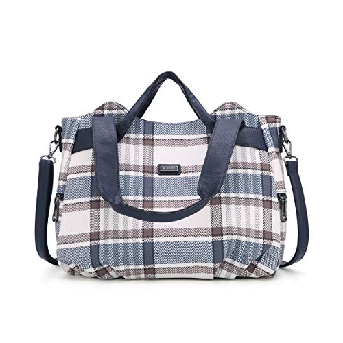 Handbags for Women Shoulder Bags Tote Satchel Hobo 5pcs Purse Set (KL7226#F836#15-RUST) (KL7226G#33-536#3#KD6002#6135-BLUE/D.BLUE)