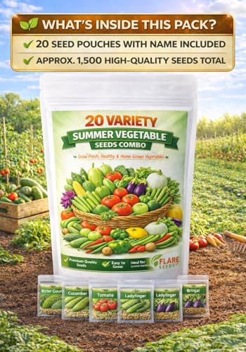 Image of 20 Variety Summer Vegetable Seeds Combo, Easy to Grow, Home Gardening Seeds Combo