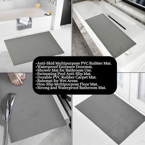 Image of Storite 2 Pack Anti Skid & Multipurpose Rectangular Rubihr /Bathroom Mat /Shower Mat /Carpet /Rugs /Rainmat /Swimming Pool Mat|,(60 x 90 cm (Rectangular))