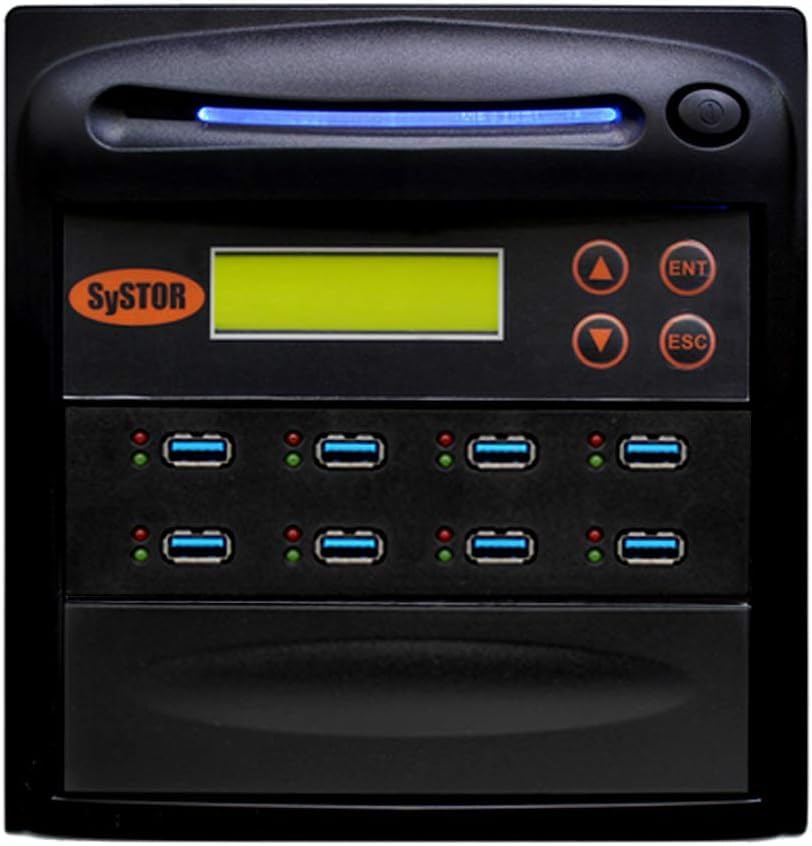 Image of Systor 1 to 7 USB 3.0 /3.1 Duplicator & Sanitizer 6GB /Min - Standalone Multiple Flash Memory Copier & Storage Drive Eraser, Copy Speeds Up to 100MB /Sec (SYS-USB30100-7)