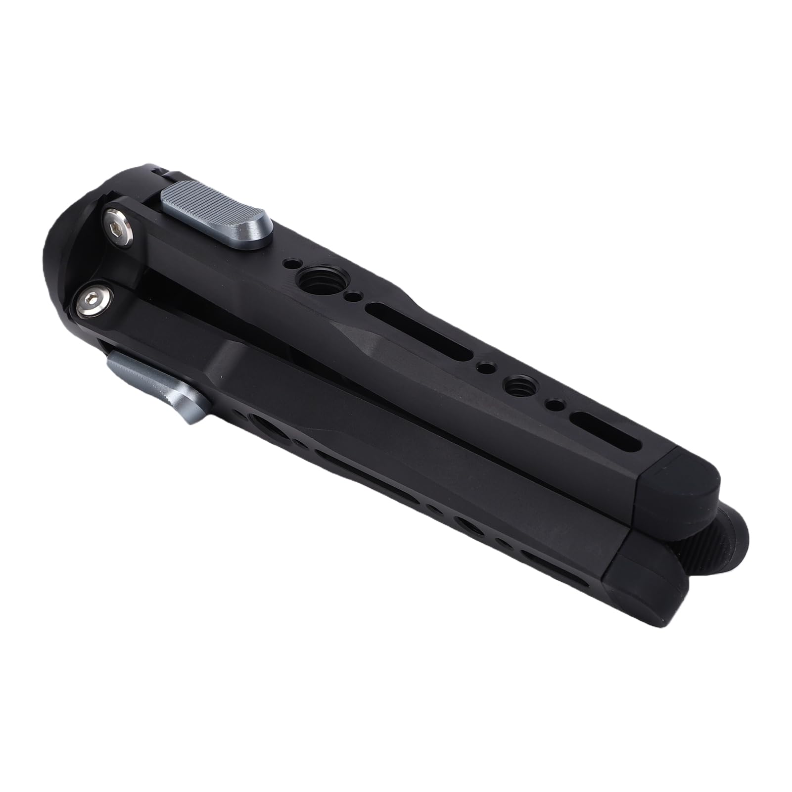 Treppiede in Lega di Alluminio, Piegevole Portatile per Fotocamera | Treppiede da viaggio compatto con fori per viti da 3/8\" e 1/4\", fori di posizionamento Arri per streaming live e