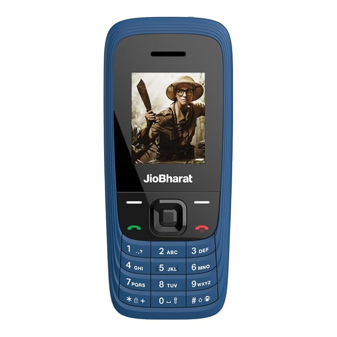 JioBharat V4 4G Phone with JioTV, JioHotstar, UPI, JioSoundPay,JioSaavn, Long Lasting Battery, LED Torch, Digital Camera | Blue | Locked for JioNetwork