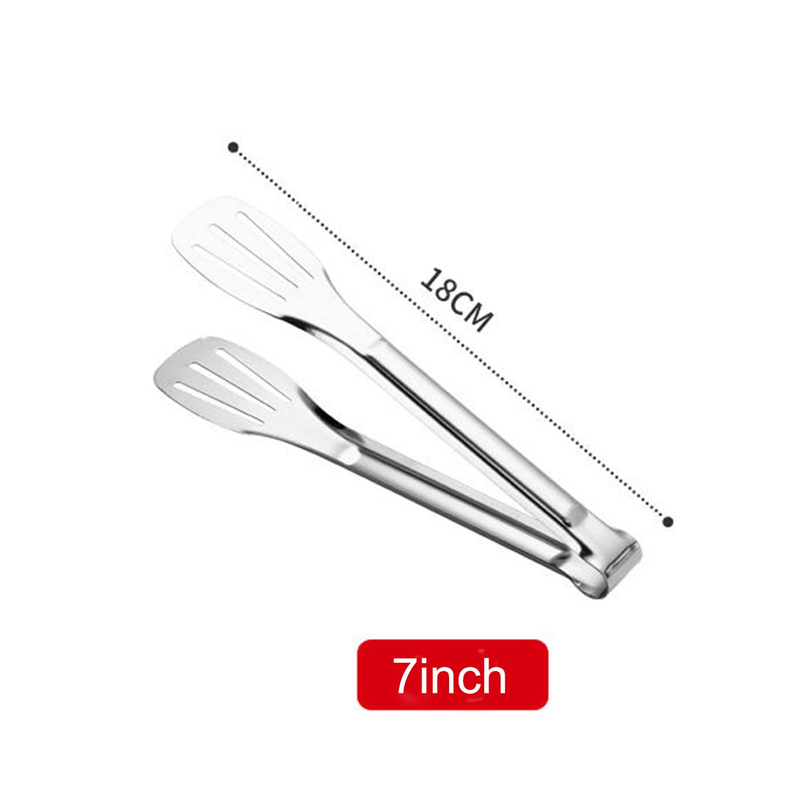 Paquete de 2 pinzas de cocina de acero inoxidable con bloqueo para cocinar, barbacoa, parrilla, pinzas de cocina, resistentes al calor de alta resistencia (2 unidades (7 pulgadas y 12 pulgadas) 3